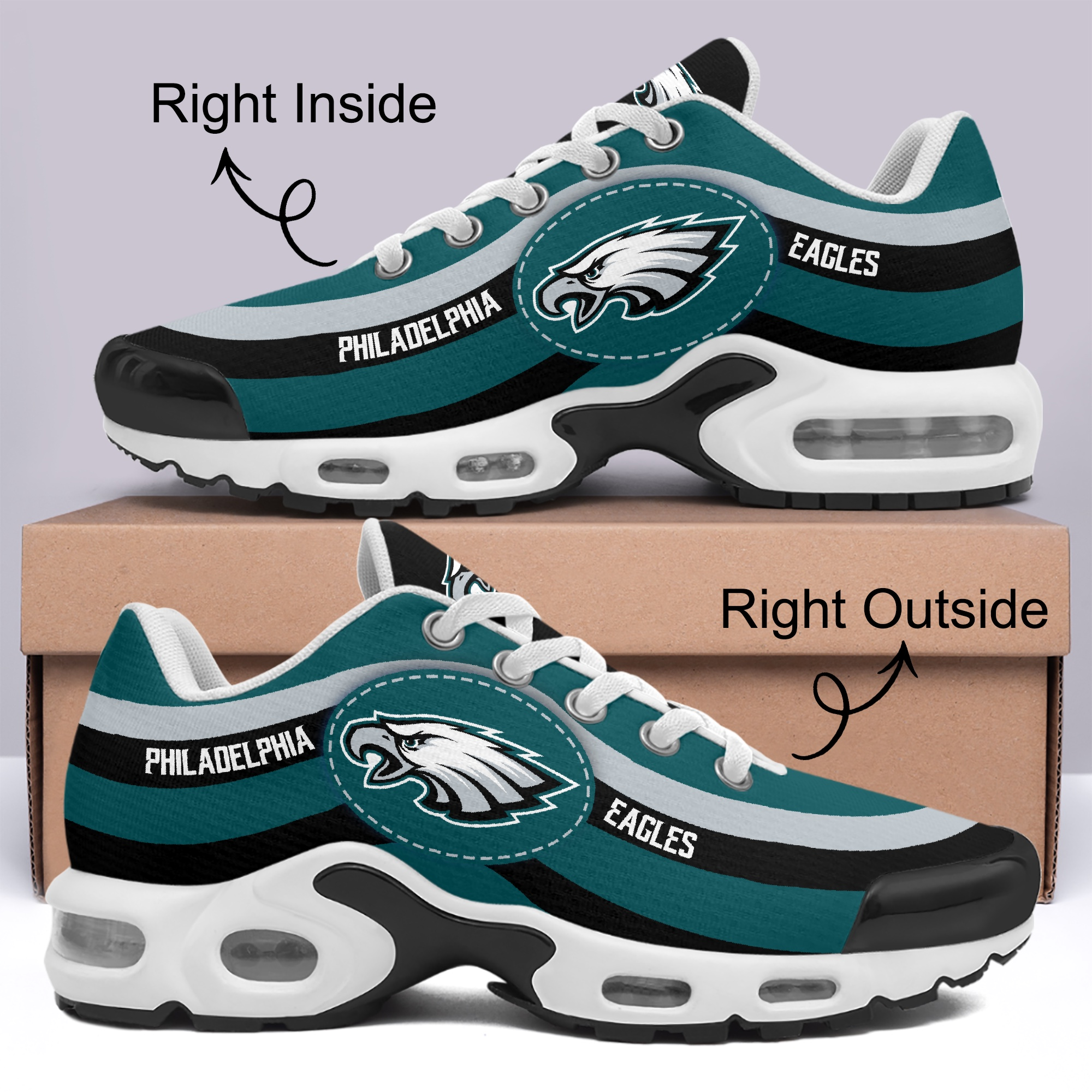 eagles Fan Shoes Midnight Green Black Men Women Kid|nfl Philly Sneakers –  Eagles|Patriots|Steelers Gear